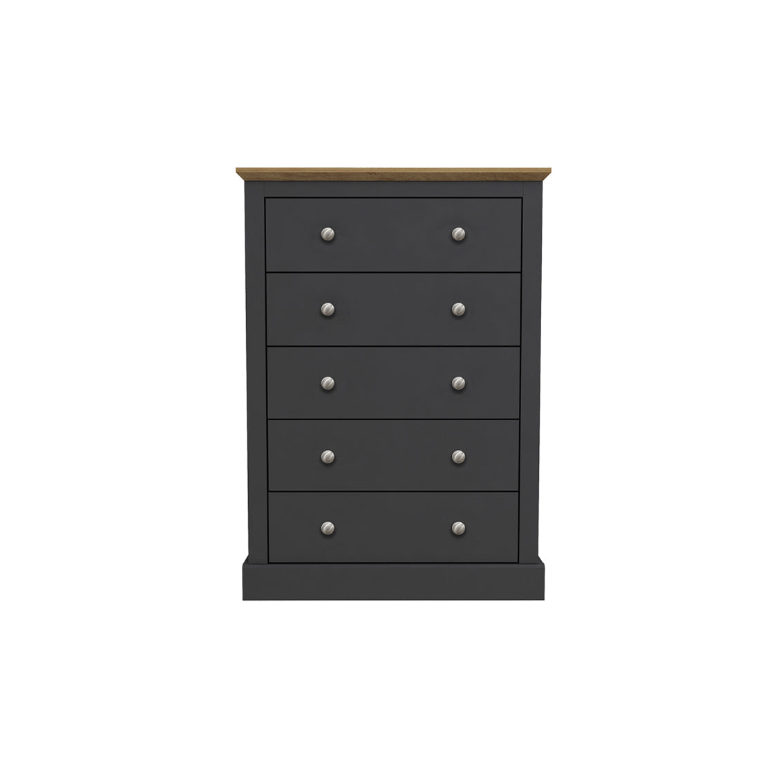 Devon 5 Drawer Chest Charcoal